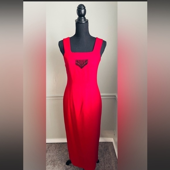 Carole Little Dresses & Skirts - CAROLE Little Crimson Red Cut Out Back Sleeveless Maxi Dress Size 4